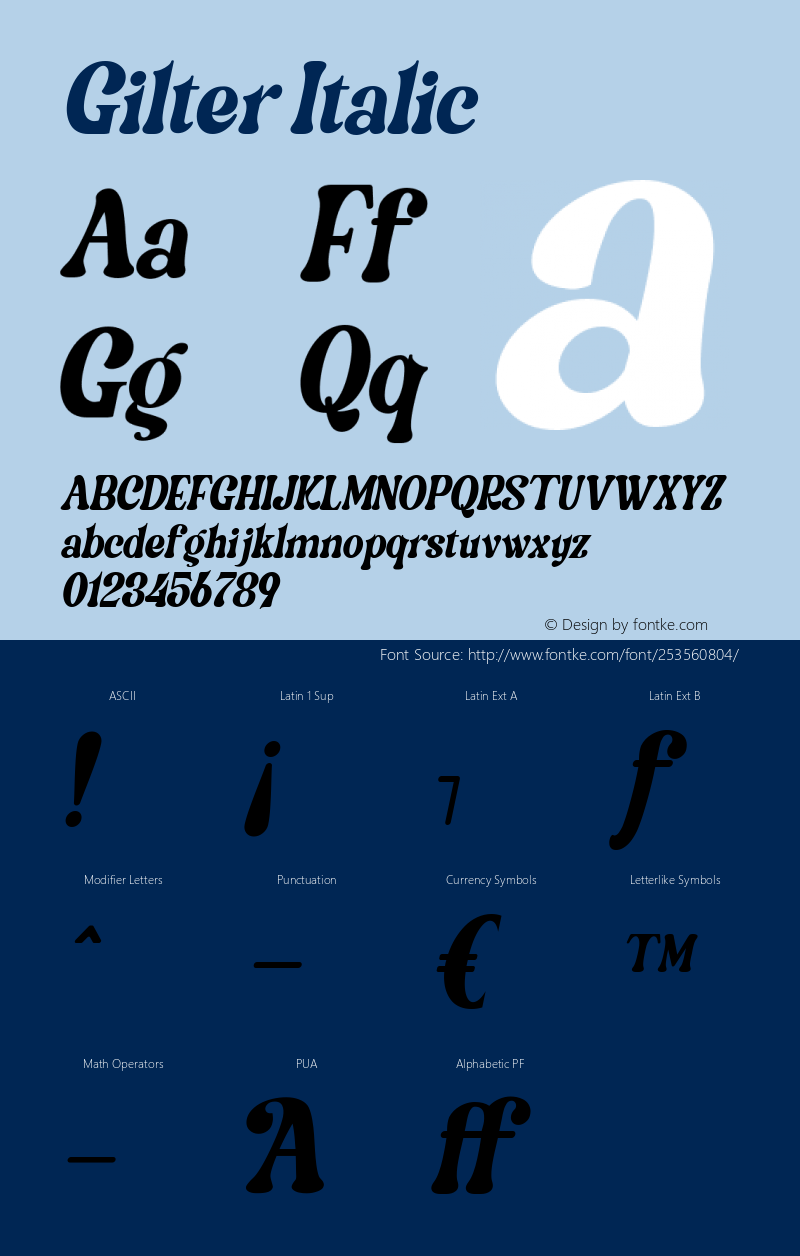 Gilter-Italic 1.000图片样张