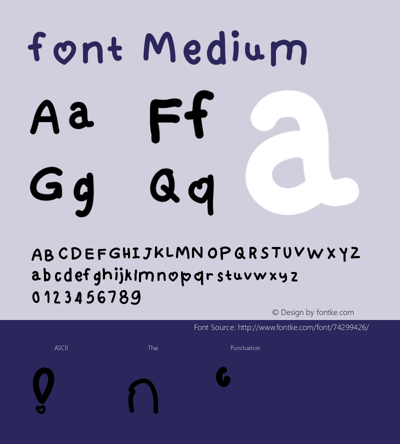 font Version 001.000图片样张