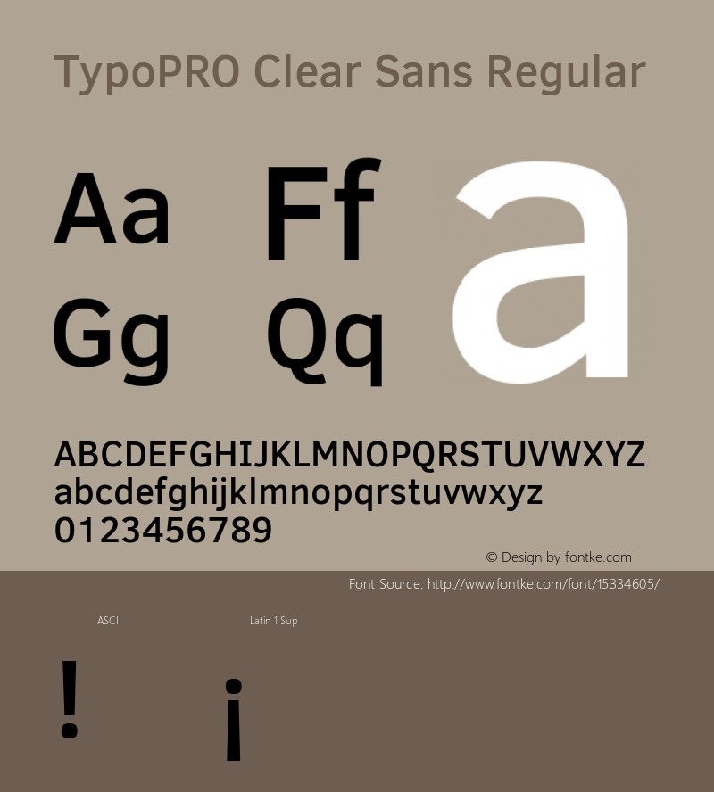 TypoPRO Clear Sans Regular Version 1.00图片样张