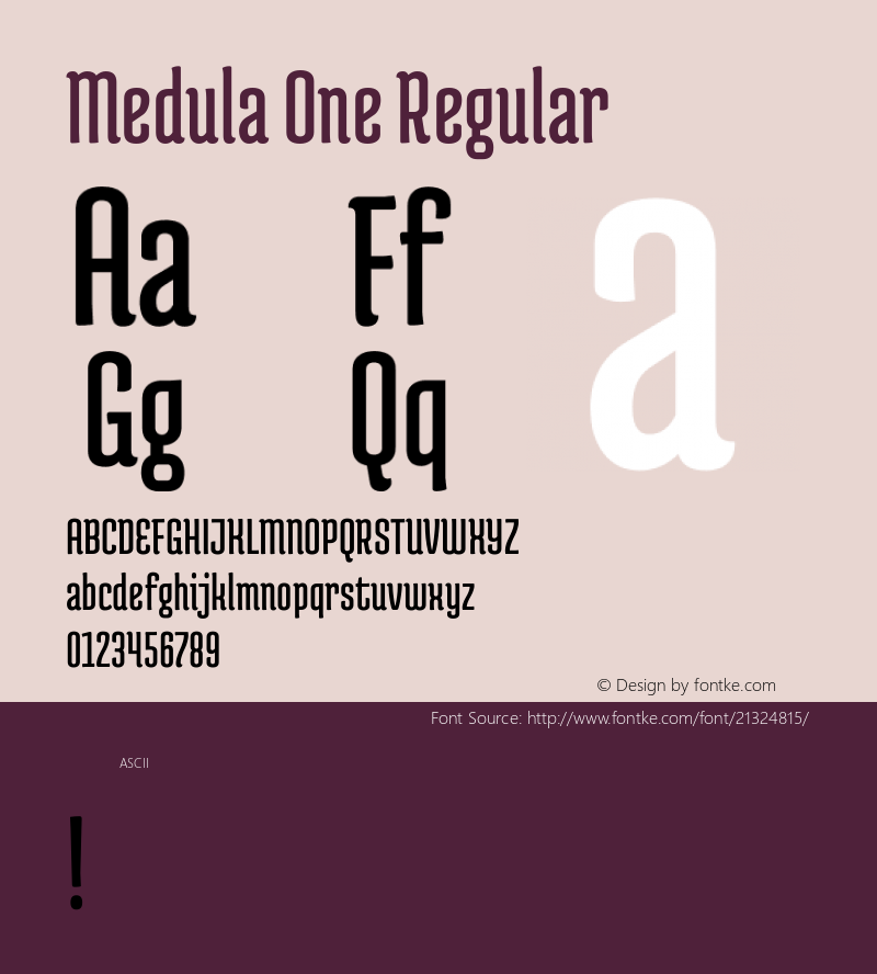 Medula One Regular 图片样张