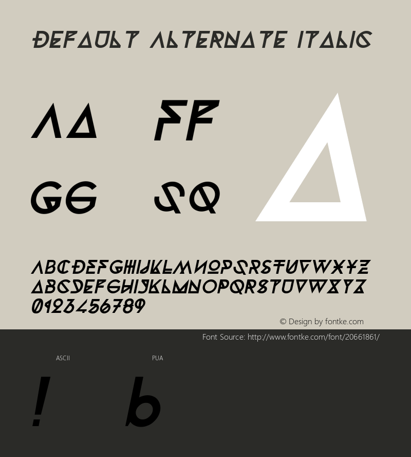 DefaultAlternate-Italic Version 001.000图片样张