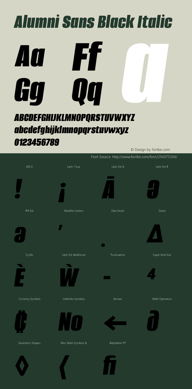 Alumni Sans Black Italic Version 1.016图片样张