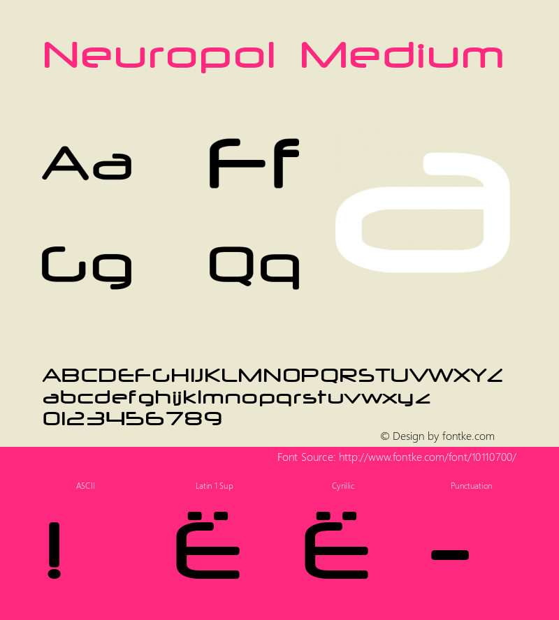 Neuropol Medium v2.1 from 7th September 2002图片样张