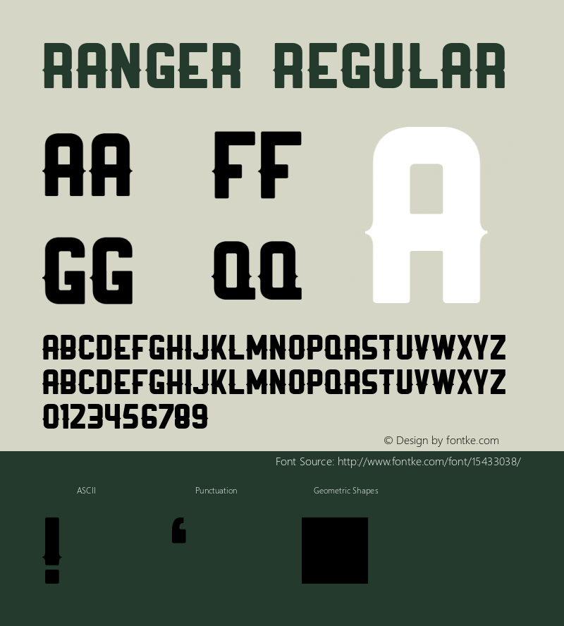 Ranger Regular Version 1.0图片样张