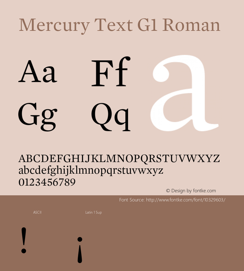 Mercury Text G1 Roman 001.000图片样张