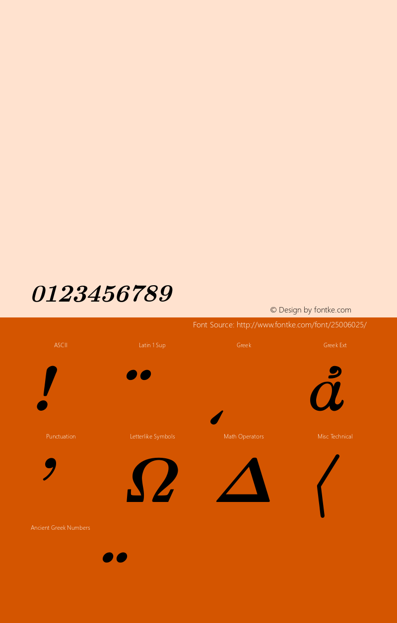 Computer Modern Roman Greek Bold Italic Version 001.001图片样张