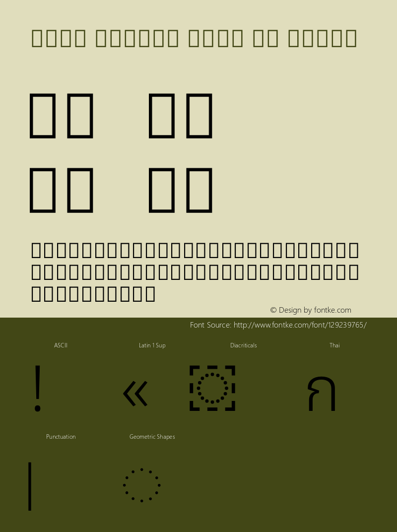 Noto Looped Thai UI Light Version 1.00图片样张
