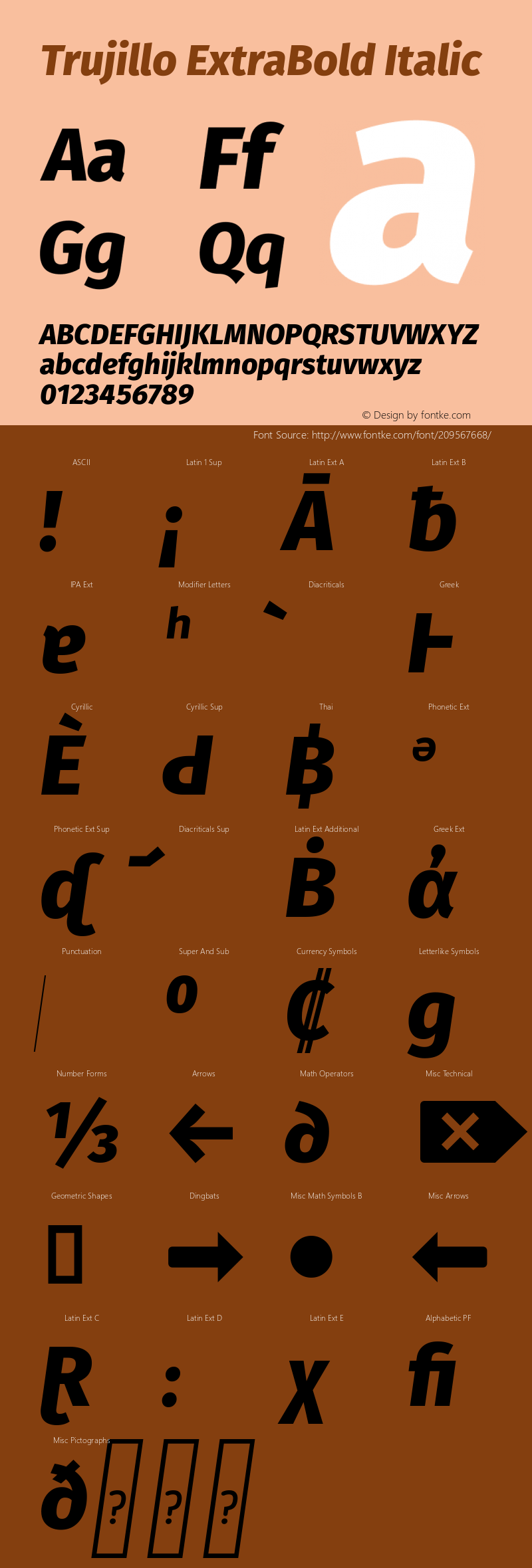 Trujillo ExtraBold Italic Version 4.301;October 17, 2021;FontCreator 14.0.0.2814 64-bit图片样张