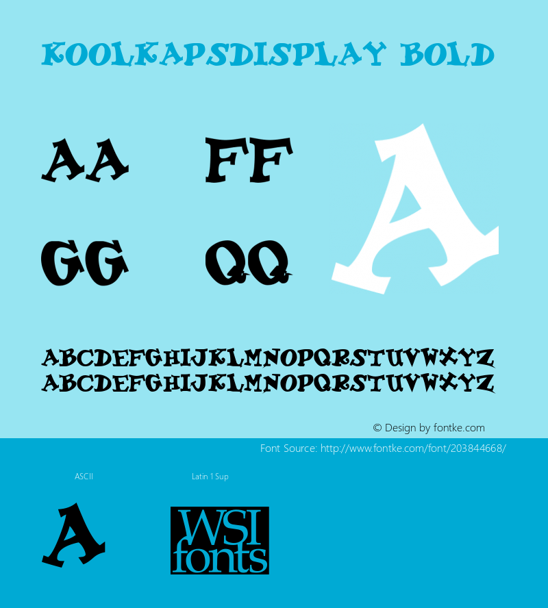 KoolKapsDisplay Bold Macromedia Fontographer 4.1 7/20/96图片样张