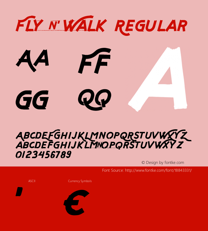 Fly n Walk Regular Version 1.004;Fontself Maker 1.1.0图片样张