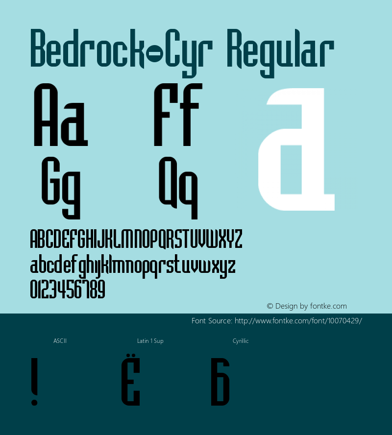 Bedrock-Cyr Regular Unknown图片样张