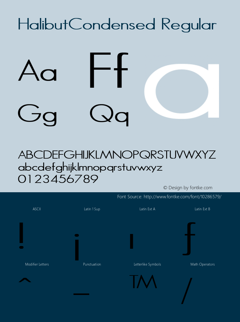 HalibutCondensed Regular The WSI-Fonts Professional Collection图片样张