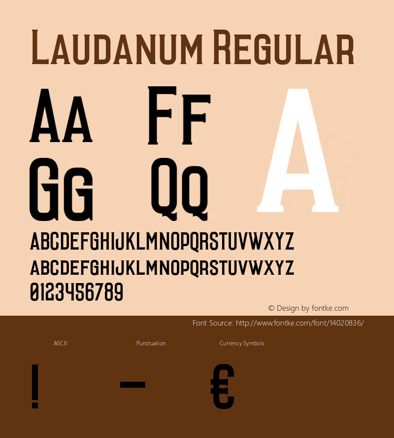 Laudanum Regular Version 1.000图片样张