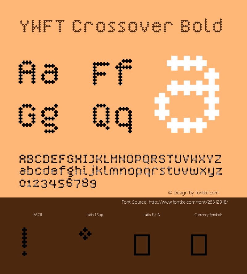 YWFTCrossover-Bold Version 001.000图片样张