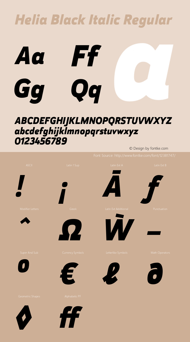 Helia Black Italic Regular 1.000图片样张