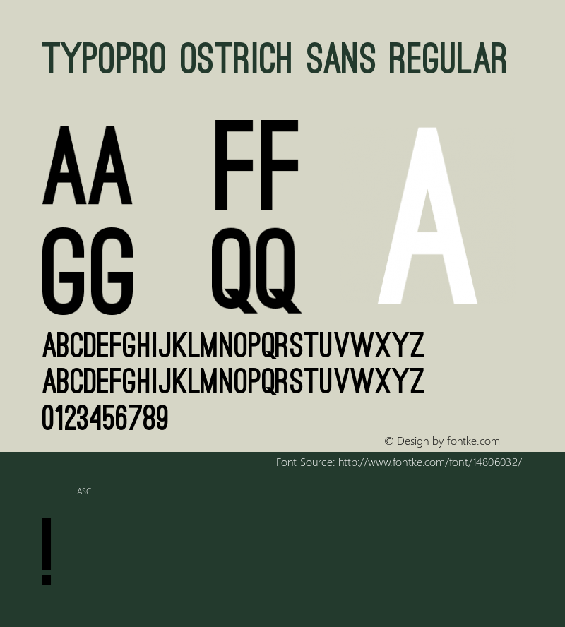 TypoPRO Ostrich Sans Regular Version 1.001;PS 001.001;hotconv 1.0.70;makeotf.lib2.5.58329图片样张