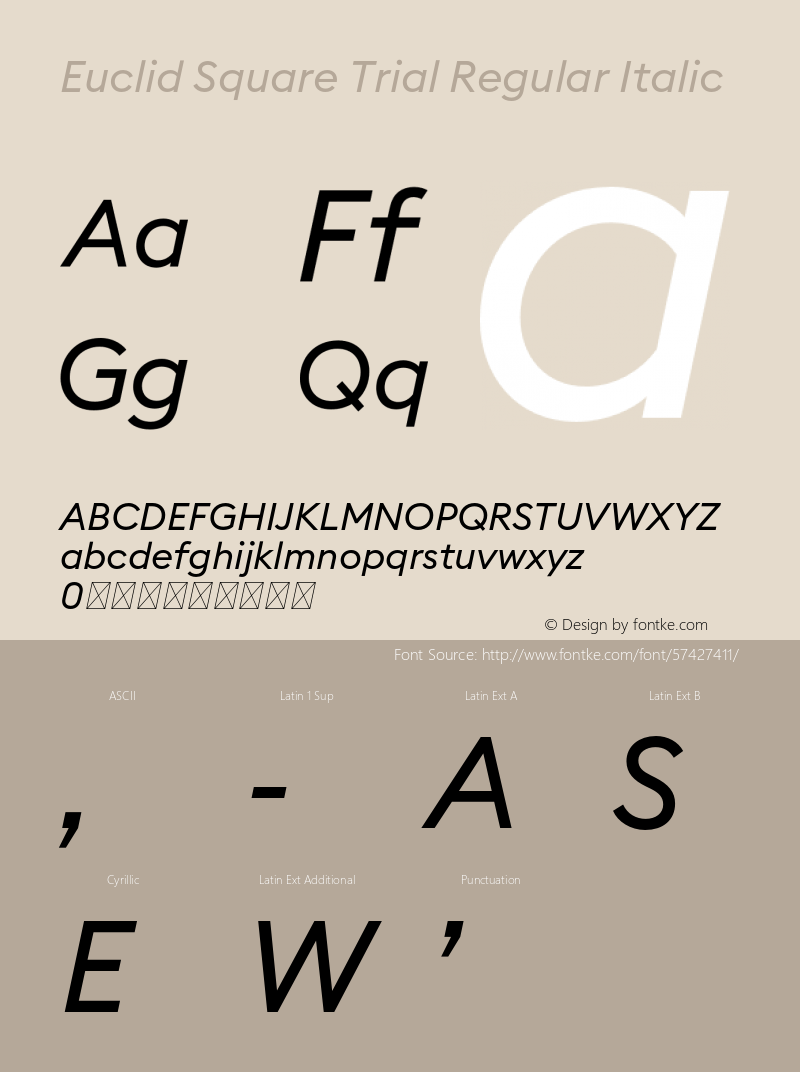 Euclid Square Trial Regular Italic Version 3.001图片样张