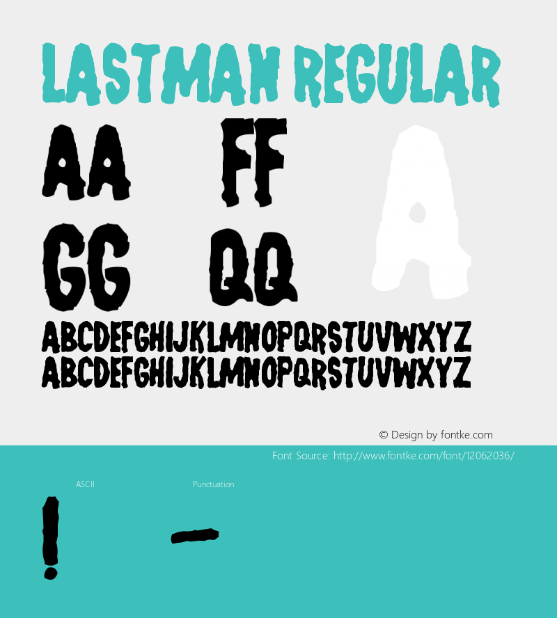 Lastman Regular Version 1.02; July 2002图片样张