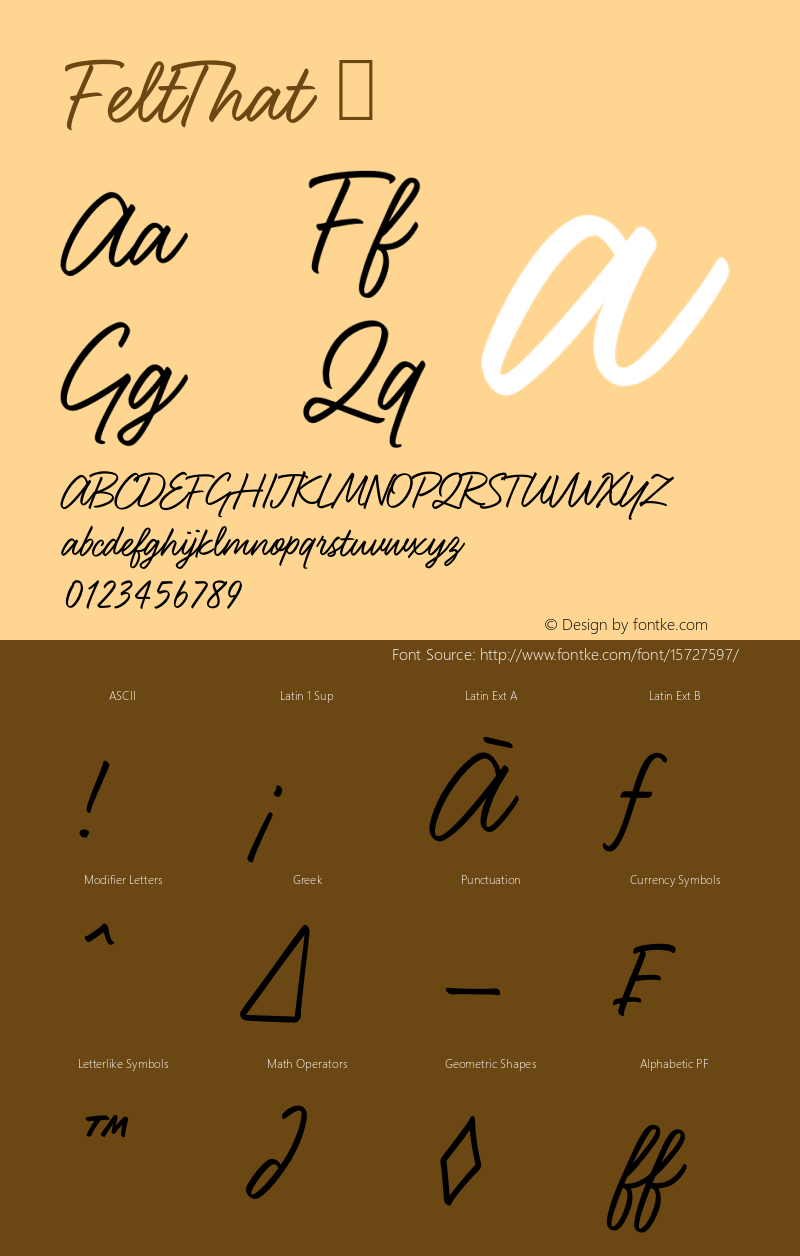 FeltThat ☞ Version 1.000;com.myfonts.easy.bluevinyl.felt-that.regular.wfkit2.version.4ots图片样张