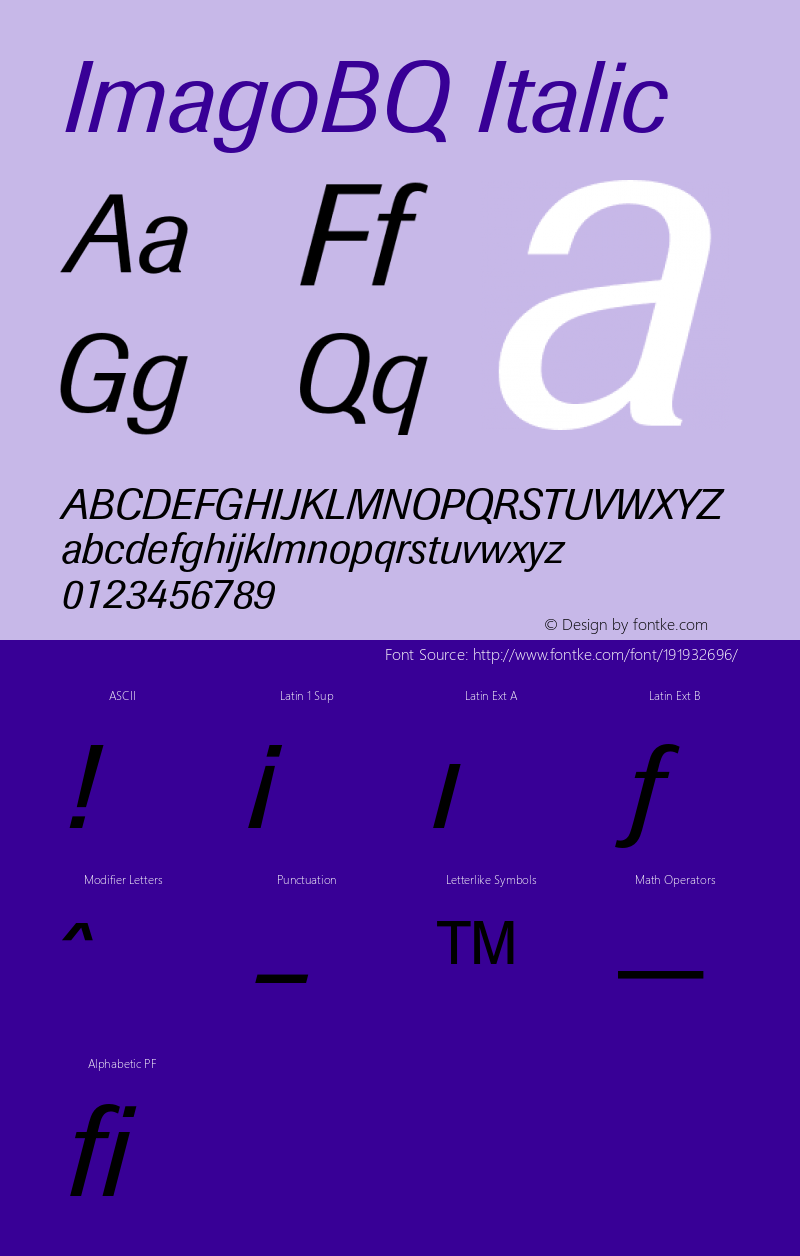 ImagoBQ-BookItalic 001.001图片样张