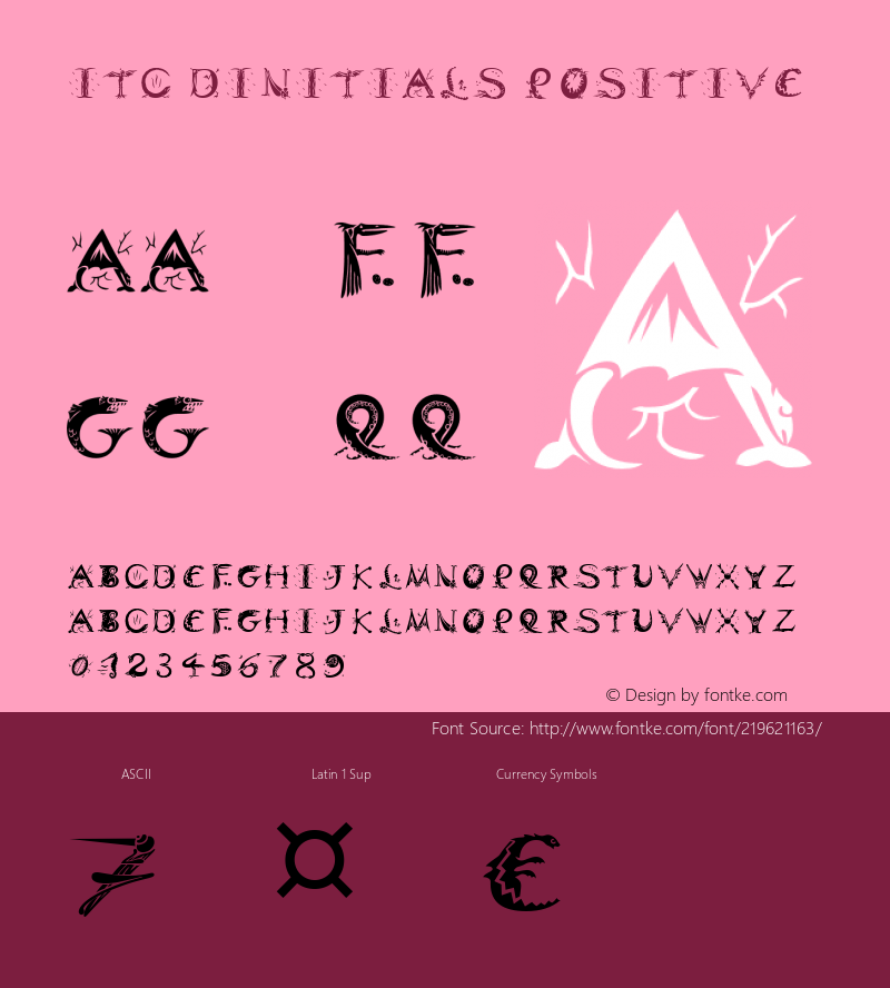 ITC Dinitials Positive Version 1.00; 2006图片样张