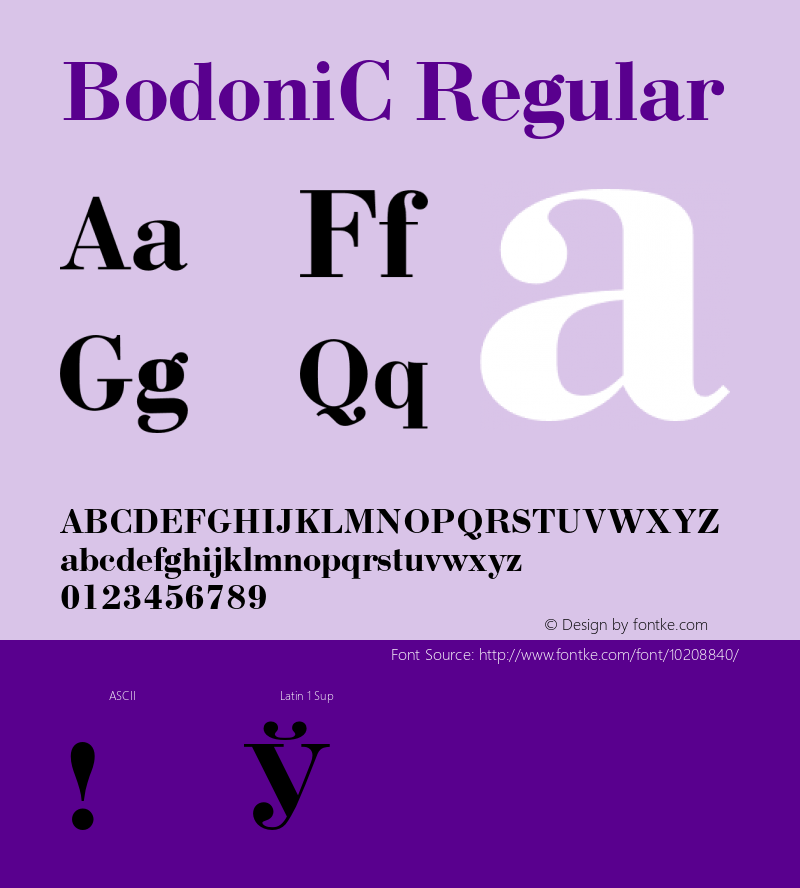 BodoniC Regular 001.000图片样张