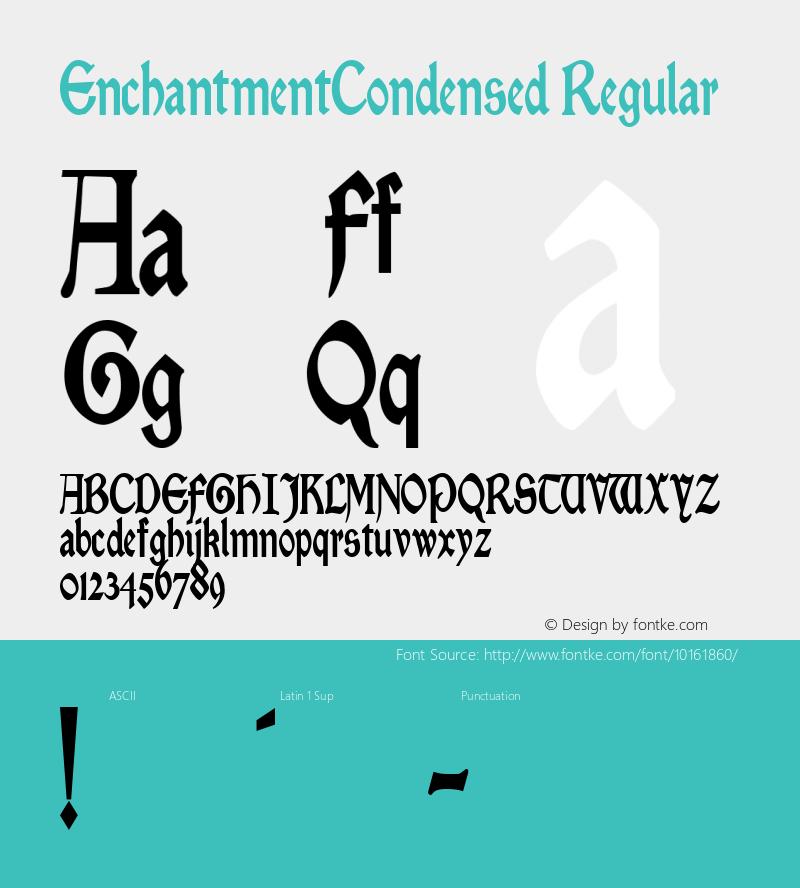 EnchantmentCondensed Regular Rev. 003.000图片样张