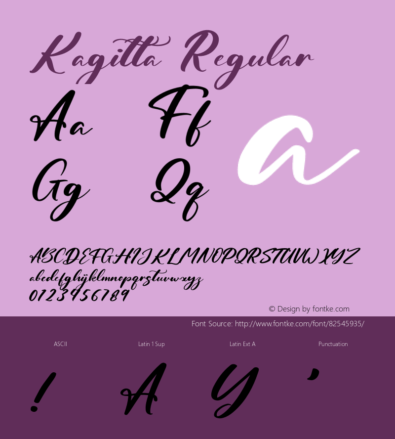 Kagitta Version 1.011;Fontself Maker 3.5.3图片样张