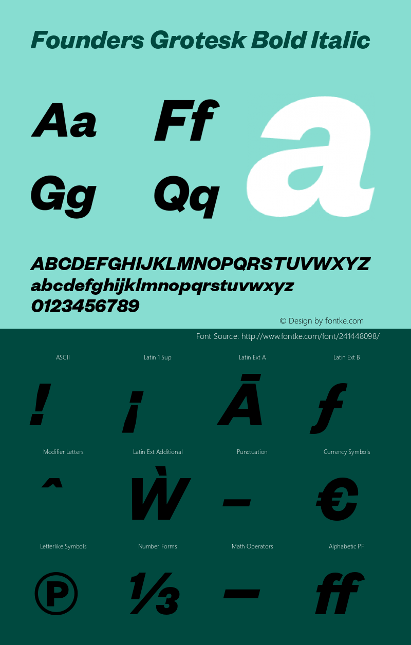 Founders Grotesk Bold Italic Version 2.001;PS 001.001;hotconv 16.6.54;makeotf.lib2.5.65590图片样张