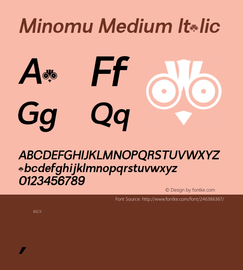 Minomu-MediumItalic Version 1.000图片样张