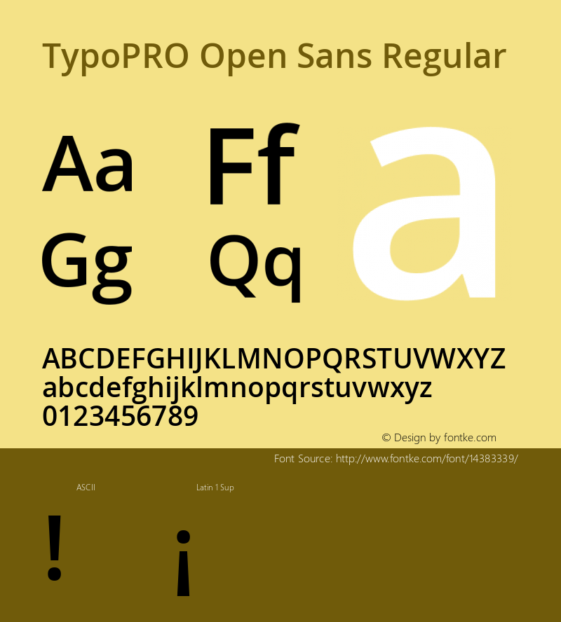 TypoPRO Open Sans Regular Version 1.10图片样张