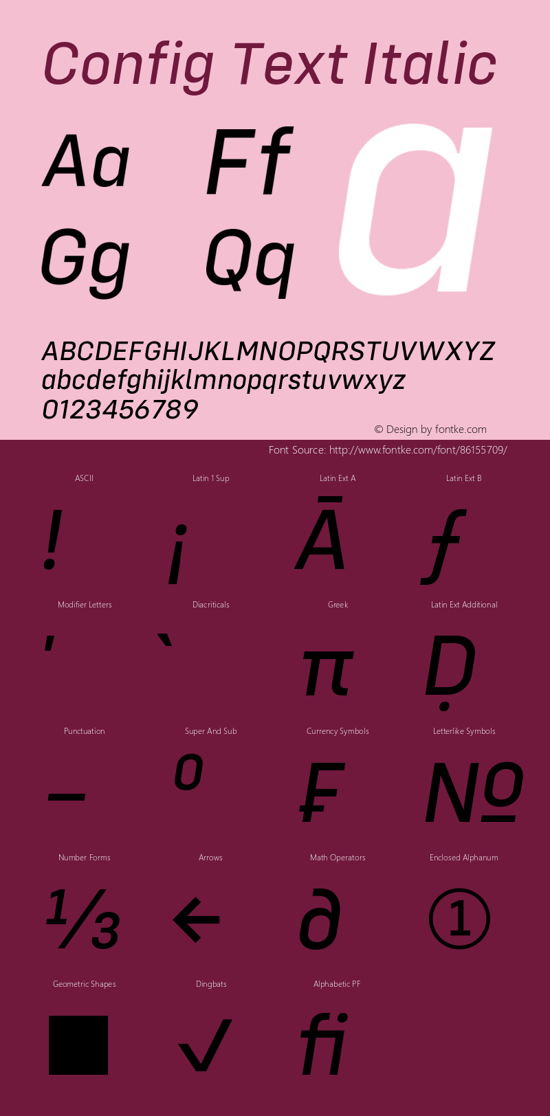 Config Text Italic Version 1.000;PS 001.000;hotconv 1.0.88;makeotf.lib2.5.64775图片样张