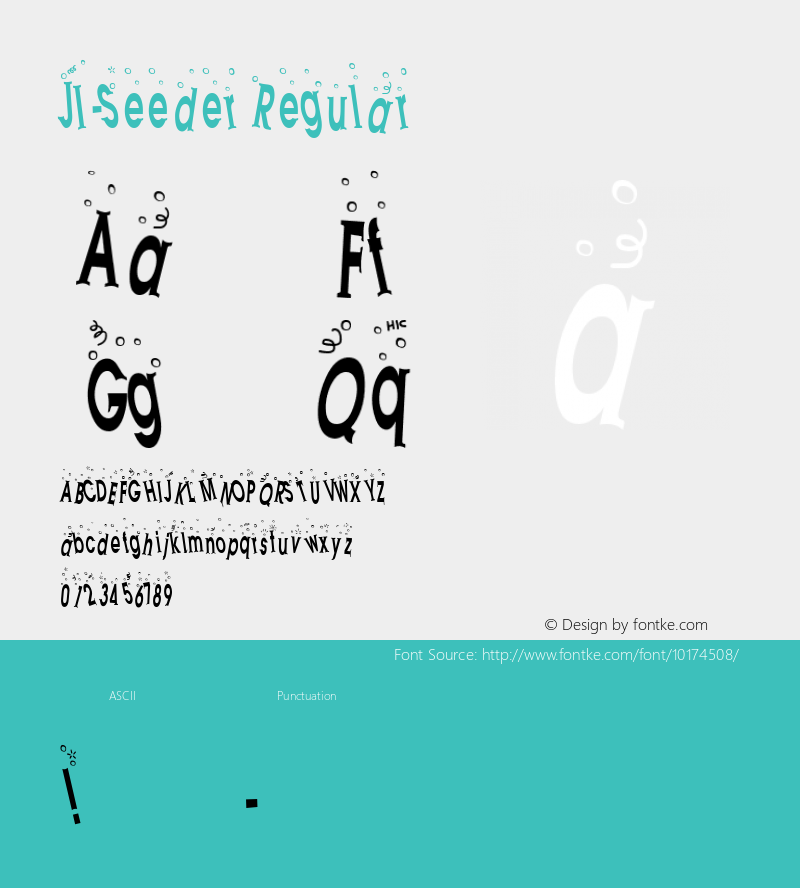 JI-Seeder Regular Macromedia Fontographer 4.1 4/13/2001图片样张
