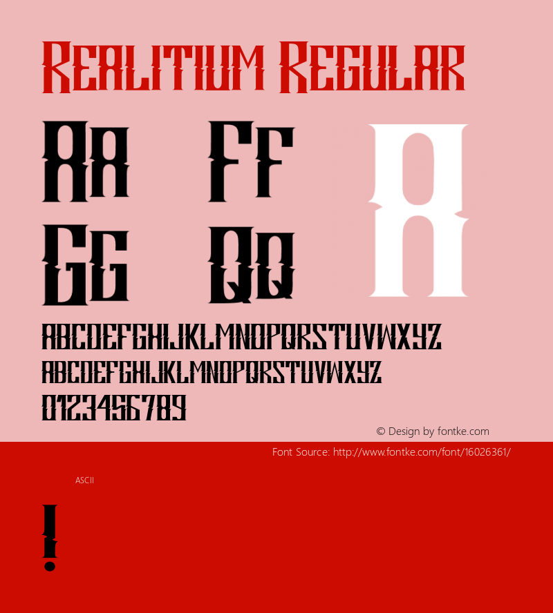 Realitium Regular Version 1.000;PS 001.001;hotconv 1.0.56图片样张