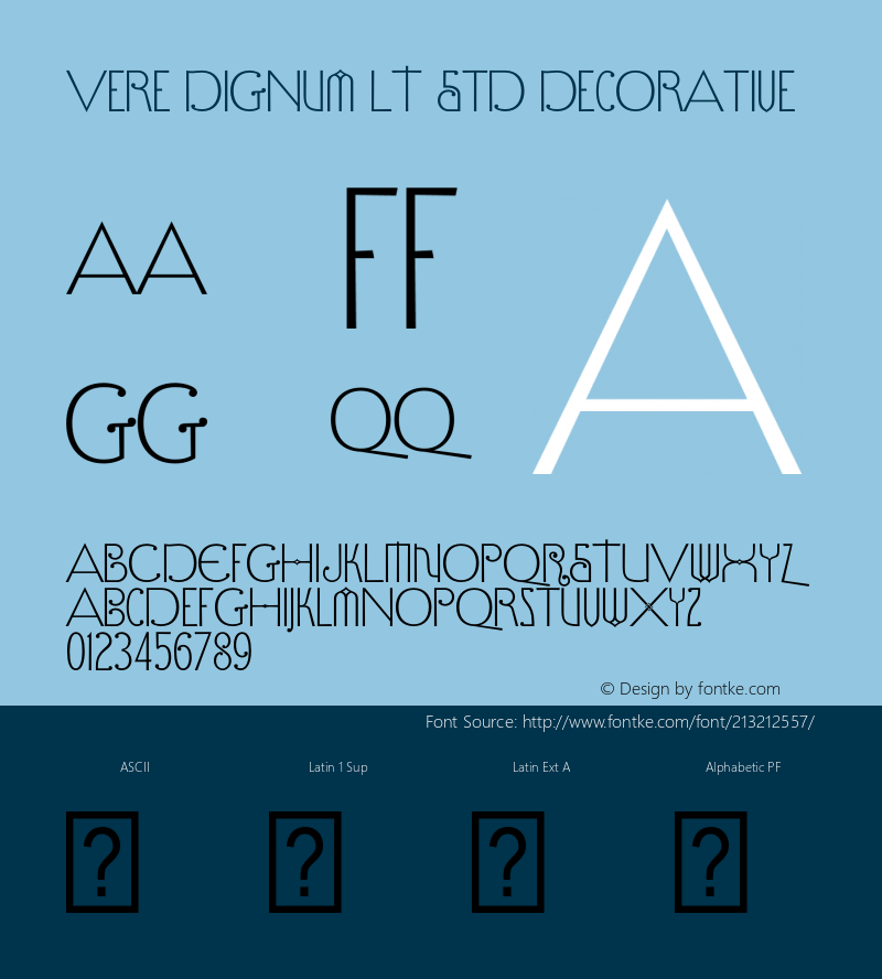 VereDignumLTStd-Decorative Version 2.100;PS 002.001;hotconv 1.0.38图片样张