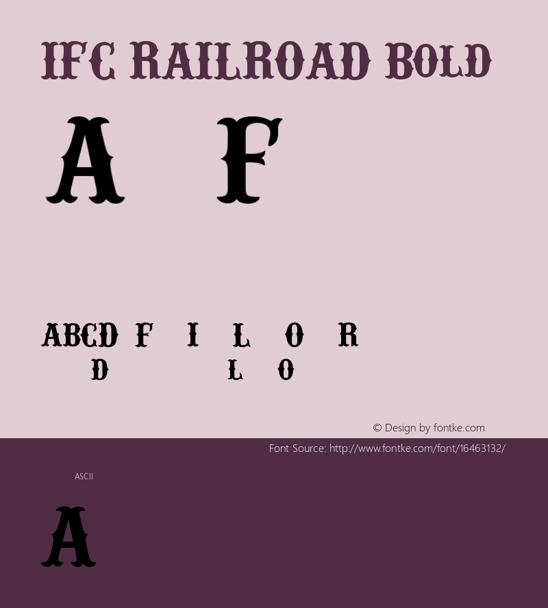 IFC RAILROAD Bold Version 1.00 April 24, 2010, initial release图片样张