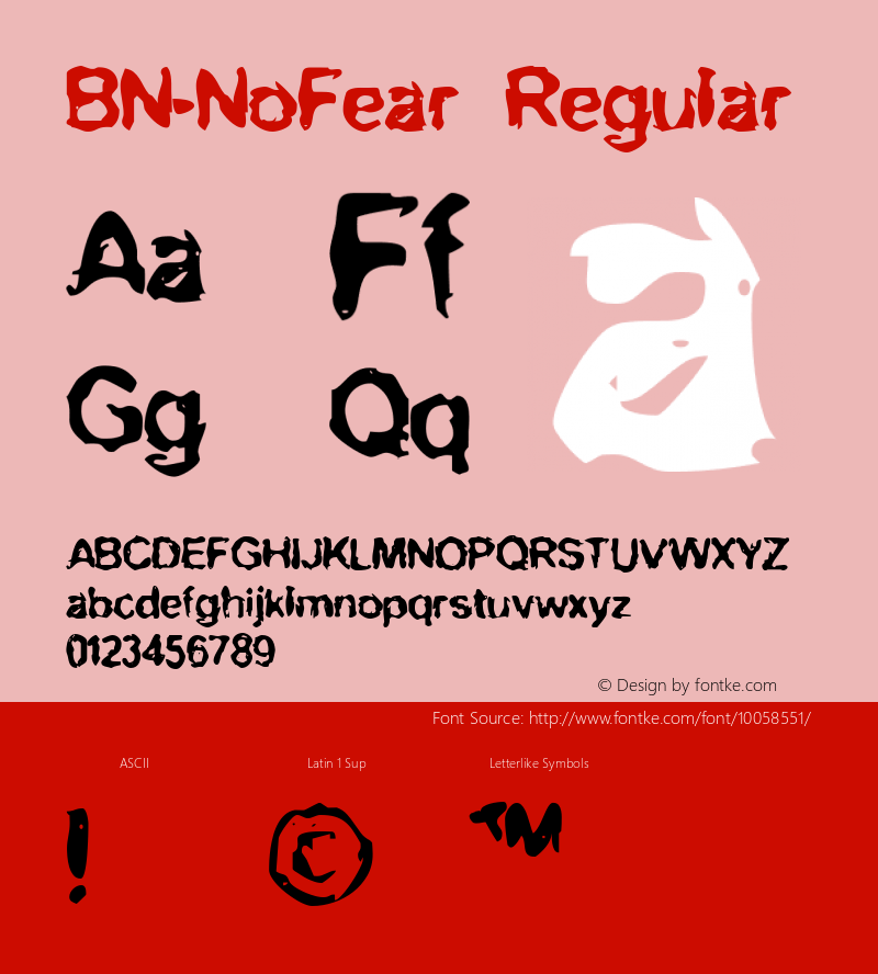 BN-NoFear Regular 1999; 1.0, initial release图片样张