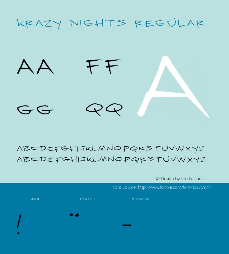 Krazy Nights Regular 2001; 1.0, initial release图片样张