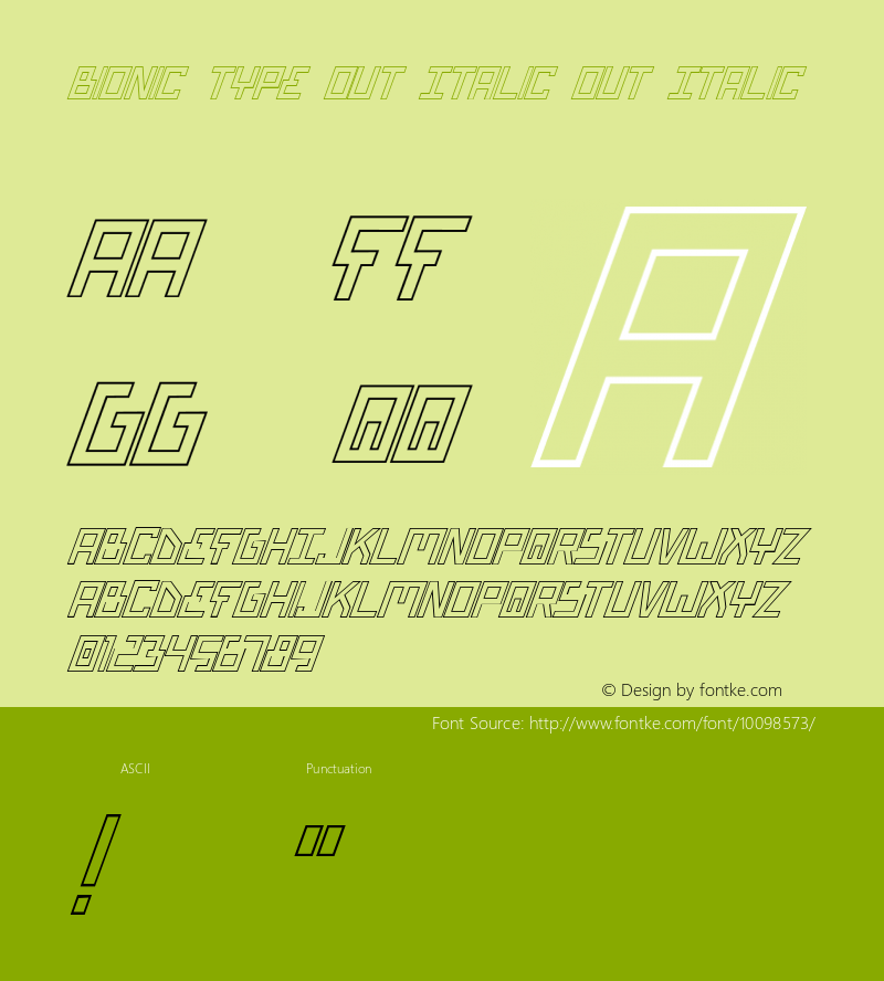 Bionic Type Out Italic Out Italic 1图片样张