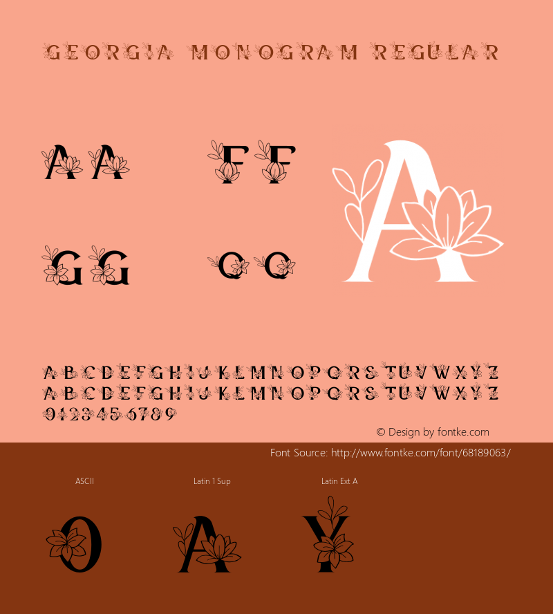 Georgia Monogram Version 1.00;June 21, 2020;FontCreator 12.0.0.2567 32-bit图片样张
