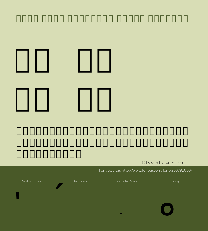 Noto Sans Tifinagh Adrar Regular Version 2.002; ttfautohint (v1.8) -l 8 -r 50 -G 200 -x 14 -D tfng -f none -a qsq -X 