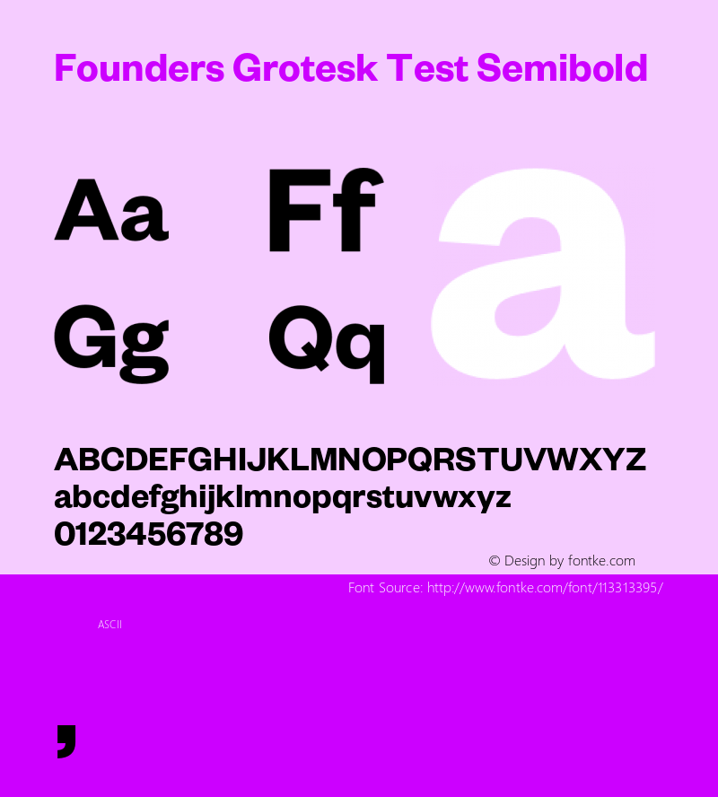 FoundersGrotesk-SemiboldTest Version 1.001;PS 1.000;hotconv 1.0.57;makeotf.lib2.0.21895;0图片样张