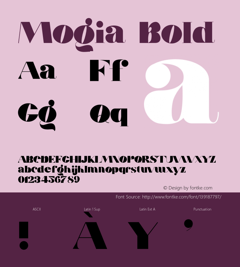 Mogia Bold Version 1.005;Fontself Maker 3.5.4图片样张
