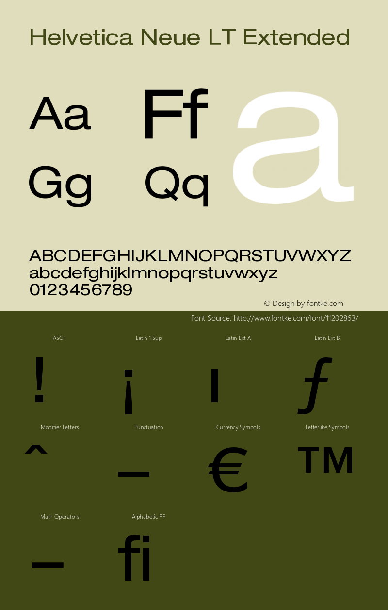 Helvetica Neue LT Extended Version 006.000图片样张