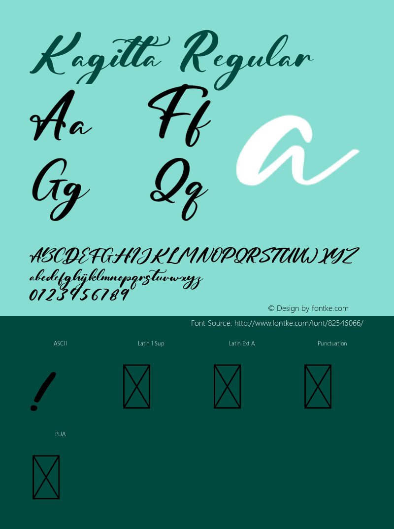 Kagitta Version 1.011;Fontself Maker 3.5.3图片样张