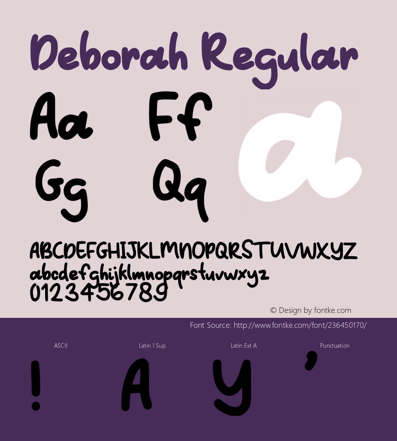 Deborah Version 1.001;Fontself Maker 3.5.6图片样张