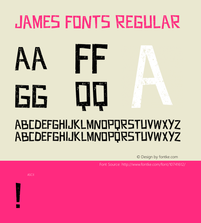 JAMES FONTS Regular Version 1.000图片样张