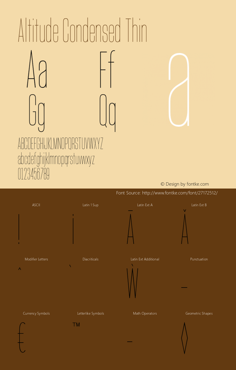 AltitudeCondensed-Thin Version 1.100;PS 001.100;hotconv 1.0.88;makeotf.lib2.5.64775图片样张