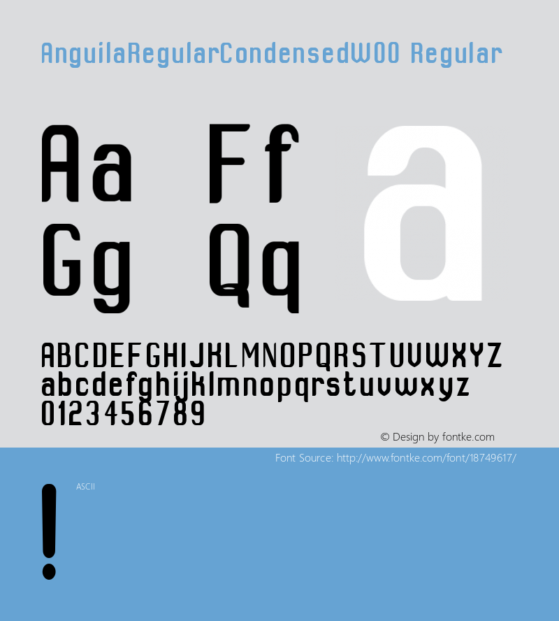 AnguilaRegularCondensedW00 Regular Version 1.90图片样张