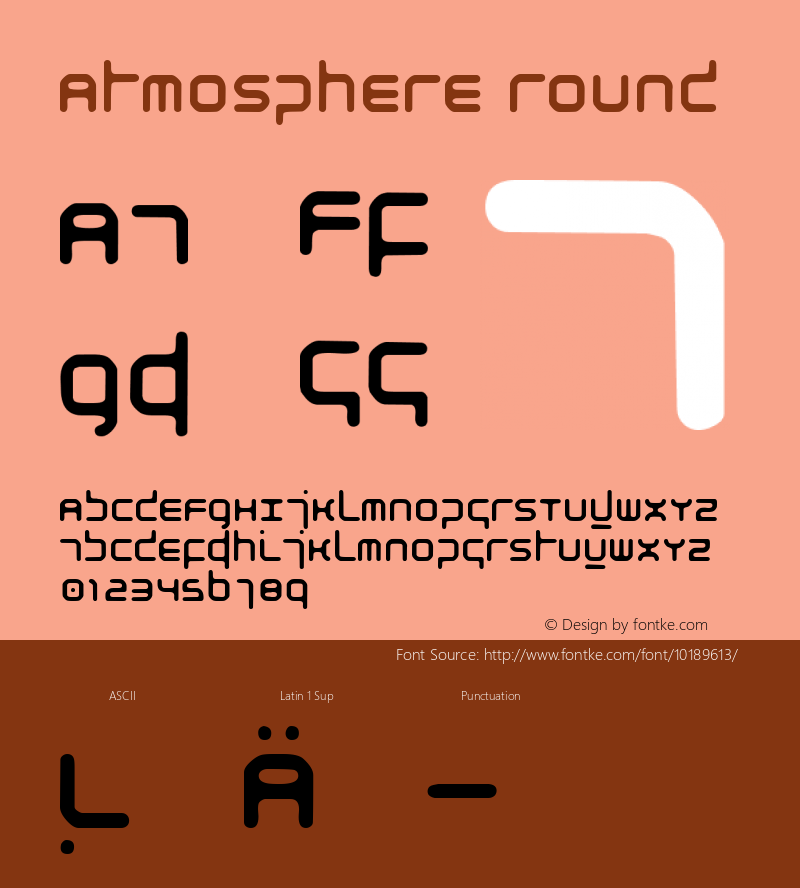 Atmosphere Round Macromedia Fontographer 4.1.5 5/10/97图片样张